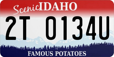 ID license plate 2T0134U