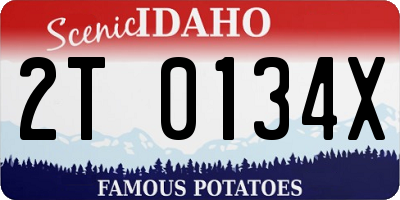 ID license plate 2T0134X