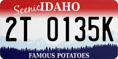 ID license plate 2T0135K