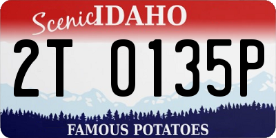 ID license plate 2T0135P