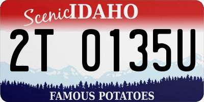 ID license plate 2T0135U