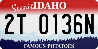 ID license plate 2T0136N