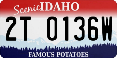 ID license plate 2T0136W