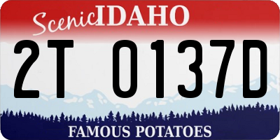 ID license plate 2T0137D