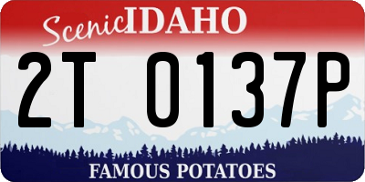 ID license plate 2T0137P