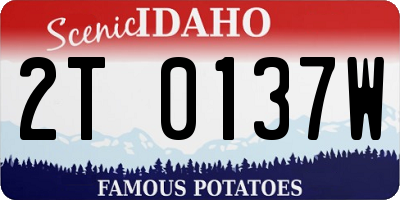 ID license plate 2T0137W