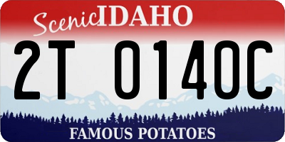 ID license plate 2T0140C