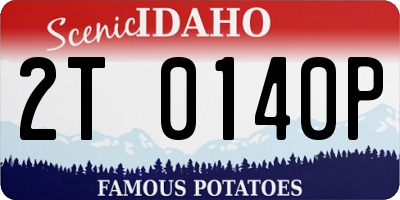 ID license plate 2T0140P
