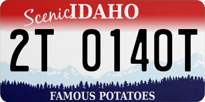 ID license plate 2T0140T