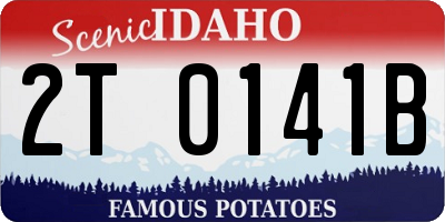 ID license plate 2T0141B