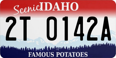 ID license plate 2T0142A