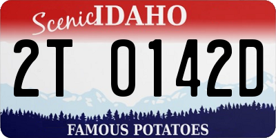 ID license plate 2T0142D