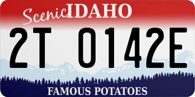 ID license plate 2T0142E