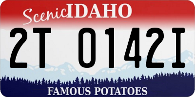 ID license plate 2T0142I