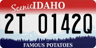 ID license plate 2T0142Q