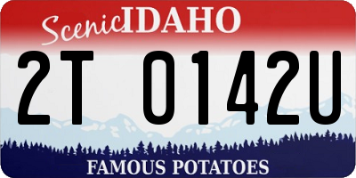 ID license plate 2T0142U