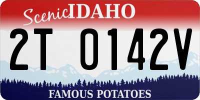 ID license plate 2T0142V
