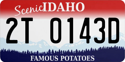 ID license plate 2T0143D