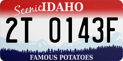 ID license plate 2T0143F