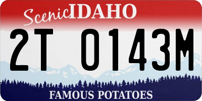 ID license plate 2T0143M