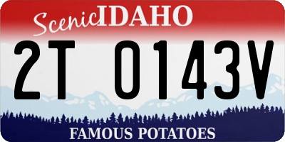 ID license plate 2T0143V