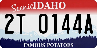 ID license plate 2T0144A