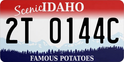 ID license plate 2T0144C