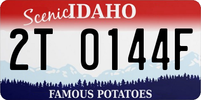 ID license plate 2T0144F