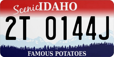 ID license plate 2T0144J