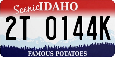 ID license plate 2T0144K