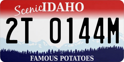 ID license plate 2T0144M