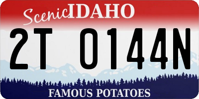 ID license plate 2T0144N