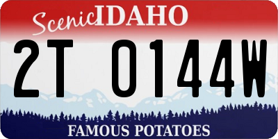 ID license plate 2T0144W