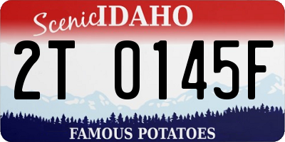 ID license plate 2T0145F