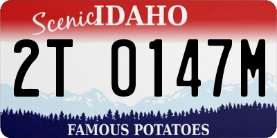 ID license plate 2T0147M