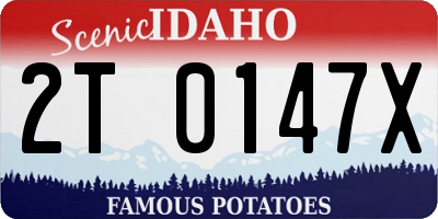 ID license plate 2T0147X