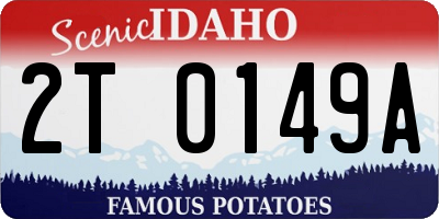 ID license plate 2T0149A
