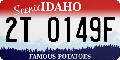 ID license plate 2T0149F