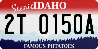 ID license plate 2T0150A