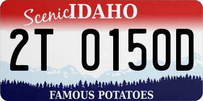 ID license plate 2T0150D