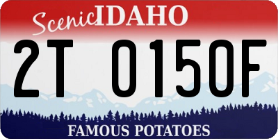ID license plate 2T0150F