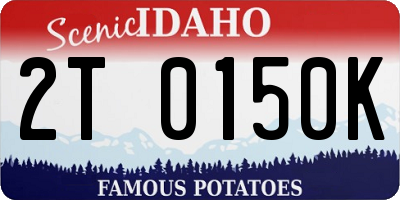 ID license plate 2T0150K