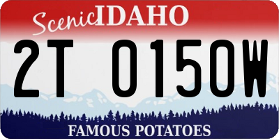 ID license plate 2T0150W