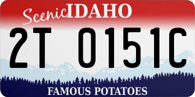 ID license plate 2T0151C