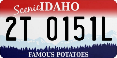 ID license plate 2T0151L