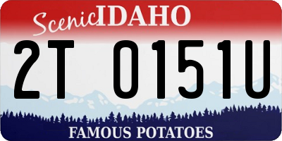 ID license plate 2T0151U