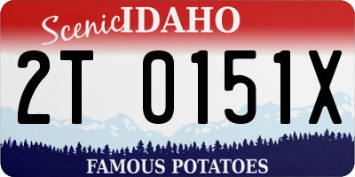 ID license plate 2T0151X