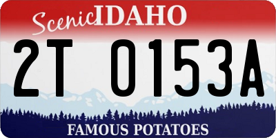 ID license plate 2T0153A