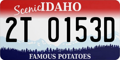 ID license plate 2T0153D