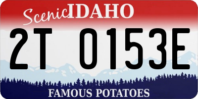 ID license plate 2T0153E